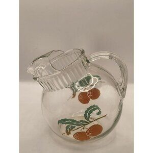 Anchor Hocking clear glass tilt ball juice pitcher